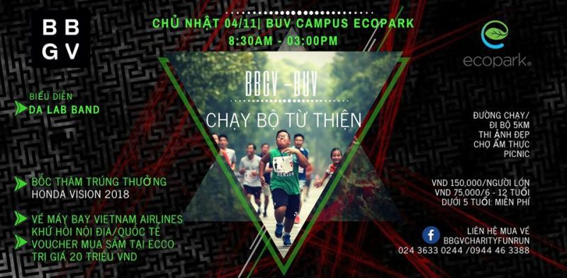 Giải chạy bộ Fun run 2018 tổ chức tại Khu đô thị Ecopark
