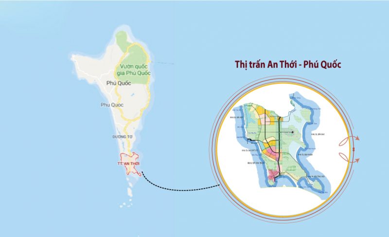 An Thới nằm tại phía Nam Đảo Ngọc - được định hướng trở thành thủ phủ kinh tế mới của Phú Quốc