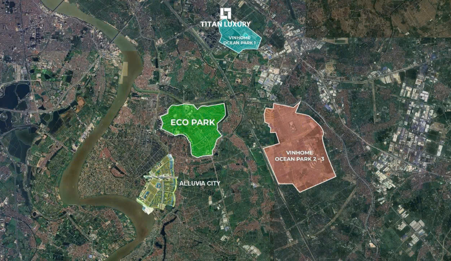 Alluvia City nằm tại ngay phía Đông Hà Nội, dễ dàng tiếp tậm trung tâm Thủ đô