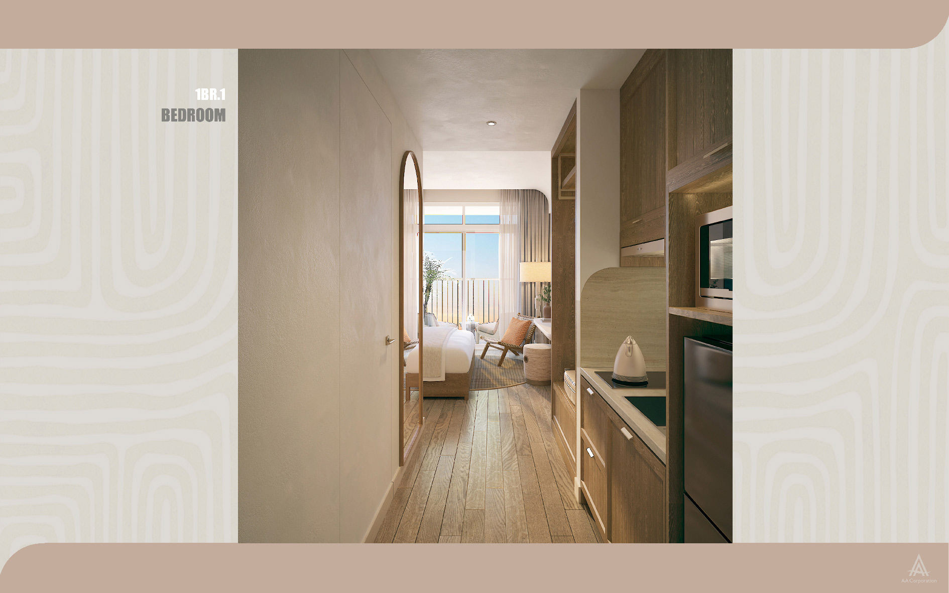 Concept Santorini nội thất cho căn studio Hillside