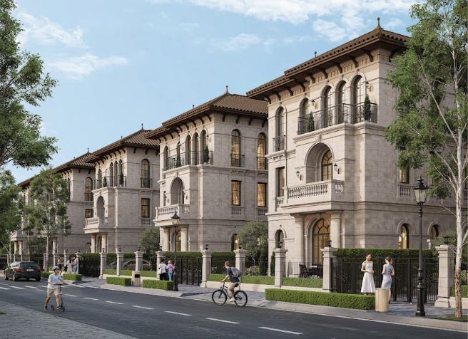 Từ thiết kế cũ chỉ có bốn góc vườn, biệt thự đơn lập mới được nâng cấp thành sáu khu vườn