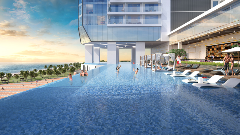 Tiện ích dự án T&T Tower Đà Nẵng - Bể bơi tràn bờ