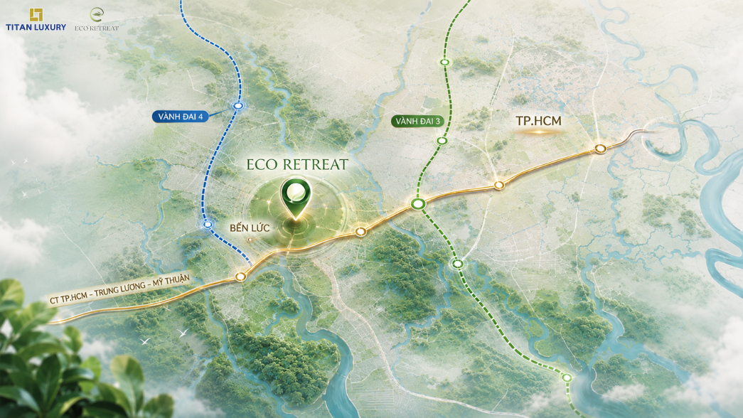 Eco Retreat trong bức tranh hạ tầng Tây Sài Gòn, nơi kết nối vùng và không gian sống xanh cùng tạo nên một hướng dịch chuyển mới.