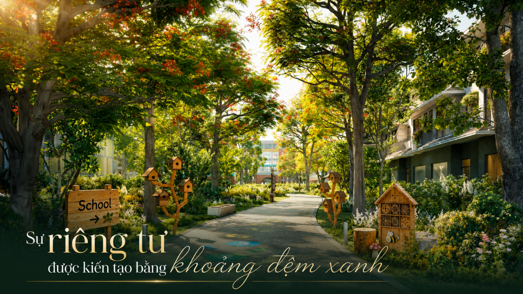 Các lớp cây xanh tạo khoảng chuyển tiếp mềm giữa đường phố và ngôi nhà, bảo vệ sự riêng tư mà vẫn duy trì ánh sáng, thông gió và kết nối cảnh quan.