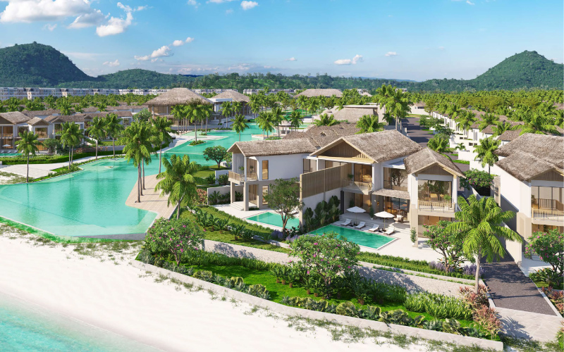 Hình ảnh dự án biệt thự bãi Kem Sun Premier Village Kem Beach Resort do One Landscape thiết kế cảnh quan