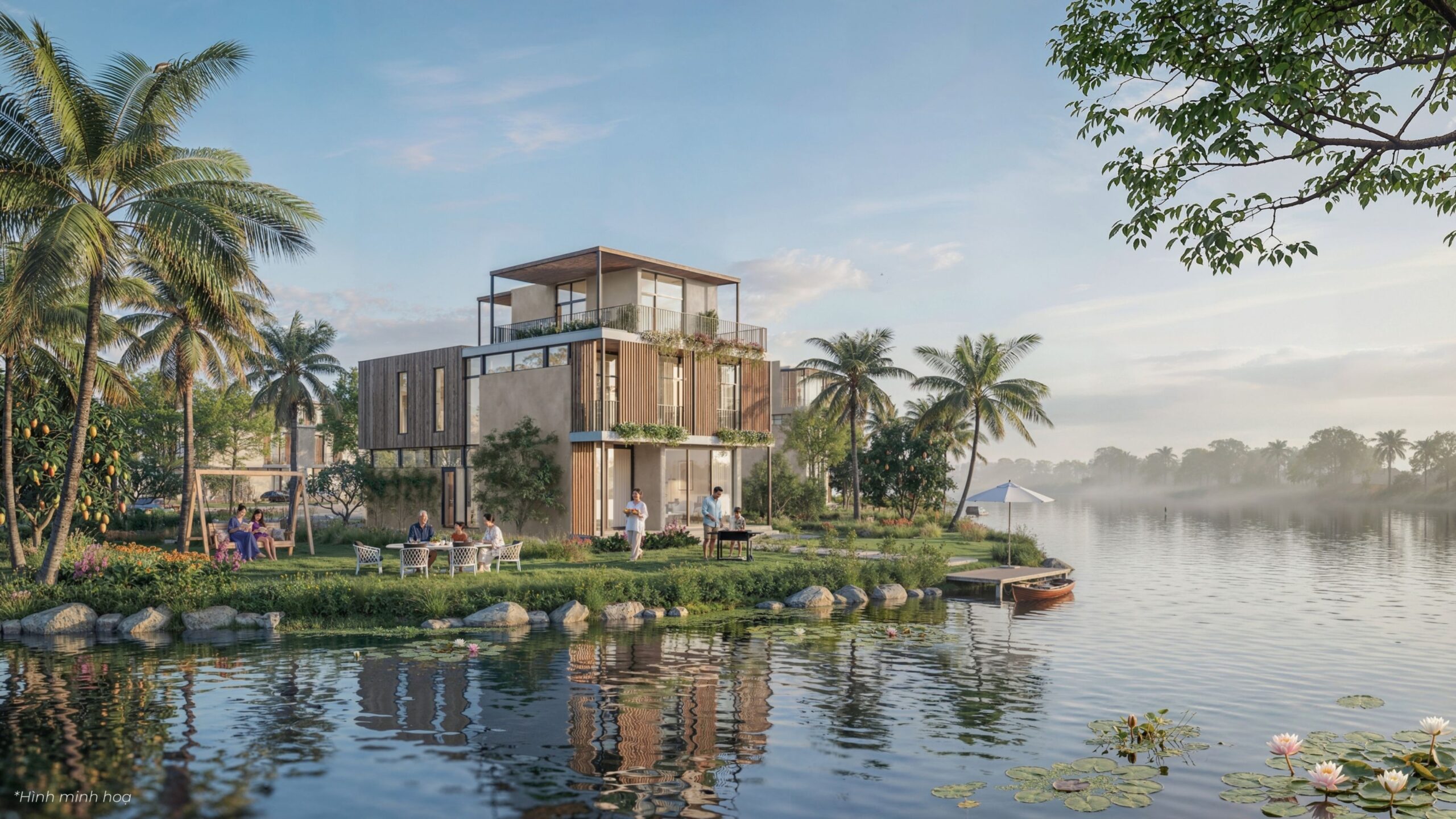 Biệt thự biển trị liệu tại Coastal Quảng Ngãi không chỉ được định hình bởi công trình, mà còn bởi hệ sinh thái sống bao quanh.