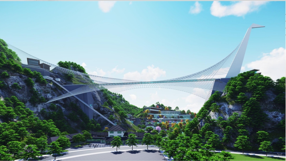 Cây cầu hình con hạc cảm hứng từ nghệ thuật Nhật Bản