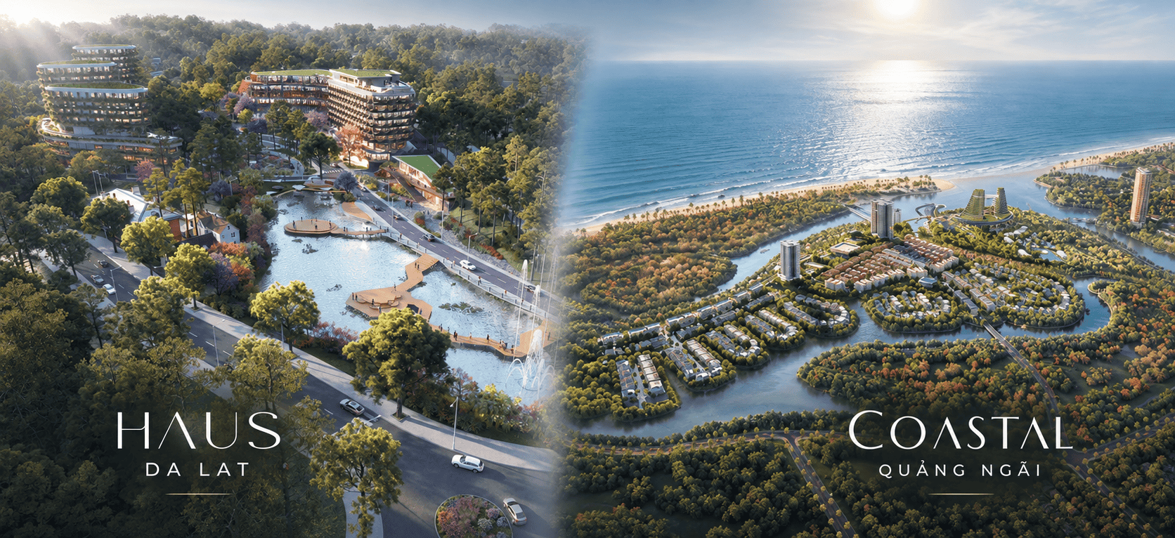 Hai dự án mà HAUS đang phát triển: Haus Đà Lạt và Coastal Quảng Ngãi
