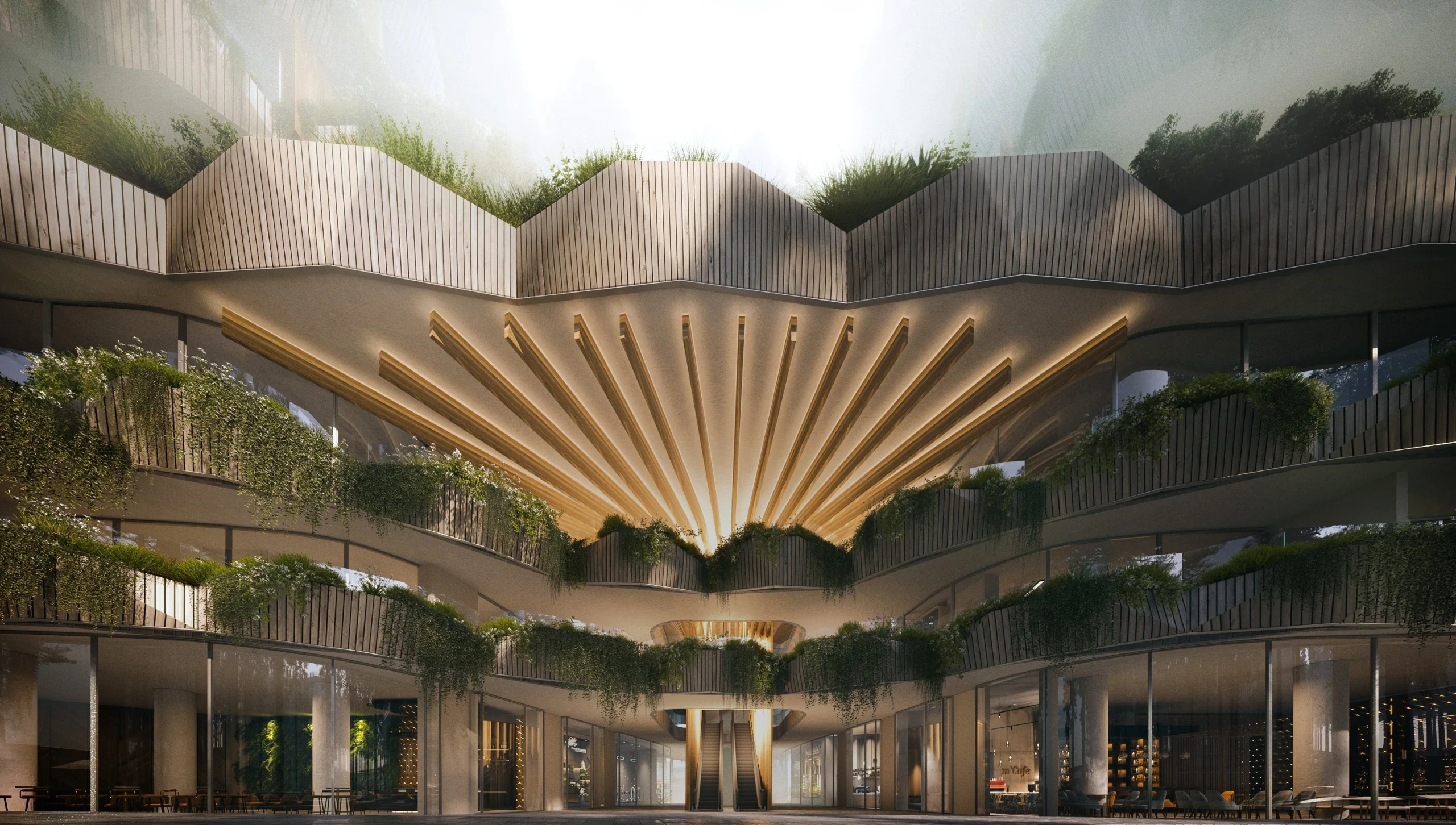 Sảnh đón Haus Residences với thiết kế độc đáo.