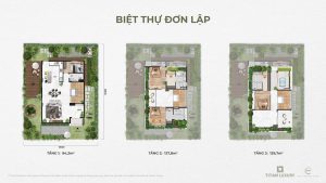 Layout Biệt thự đơn lập - Phân khu The Garden dự án Ecopark Vinh