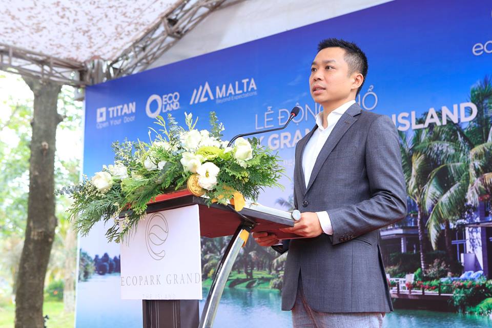 Ông Nguyễn Dũng Minh - PTGĐ Tập đoàn Ecopark phát biểu giới thiệu về Ecopark Grand - The Island