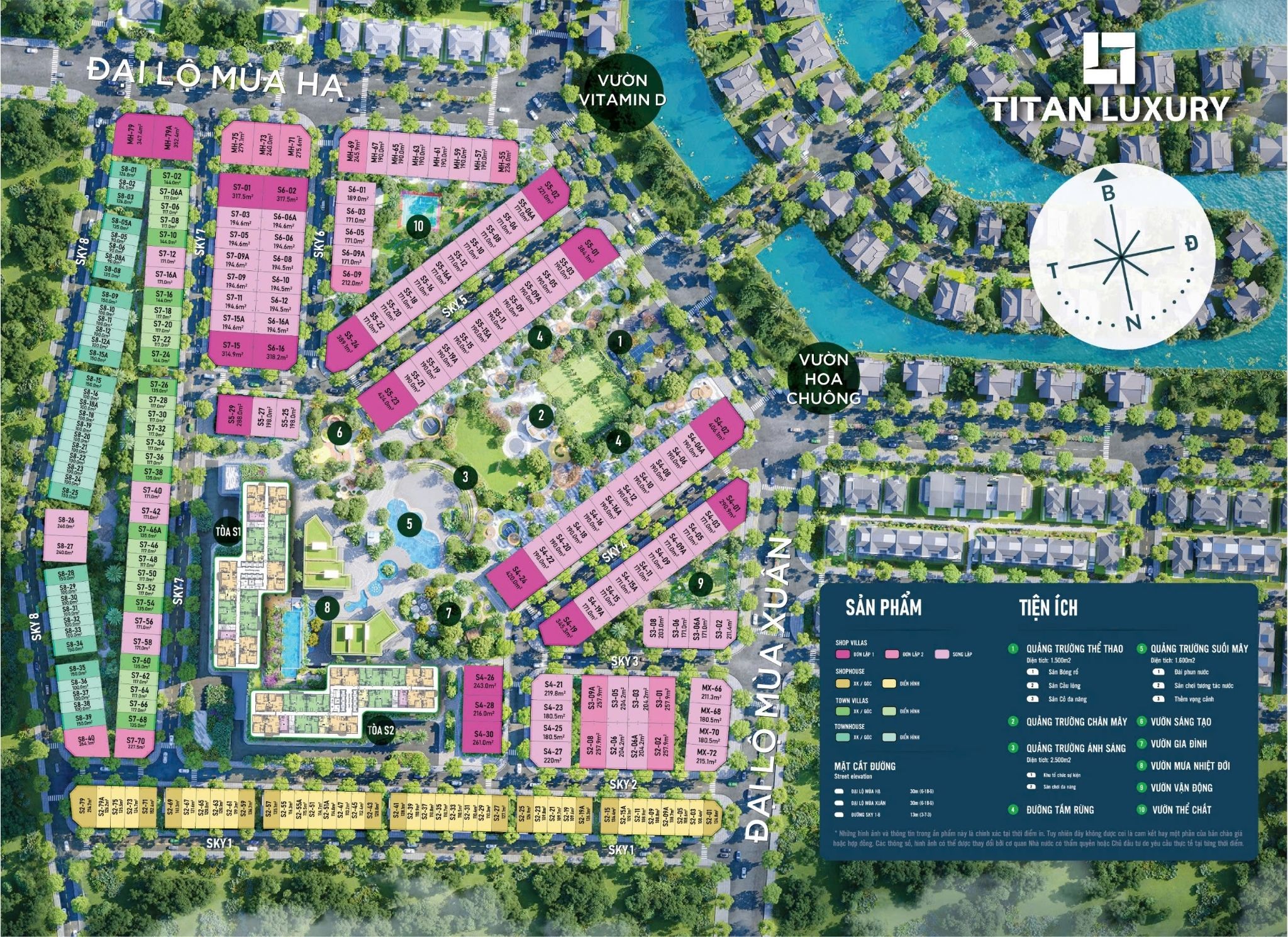 Mặt Bằng Cao Tầng và Thấp Tầng Phân Khu Sky Retreat
