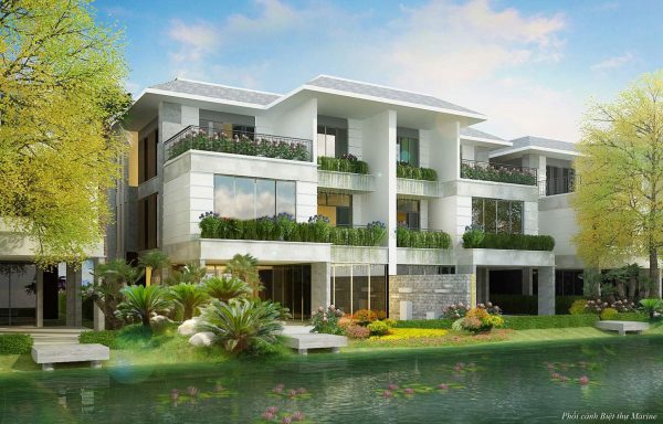 Mỗi căn biệt thự Ecopark Grand đều được bao bọc bởi mặt nước và cây xanh