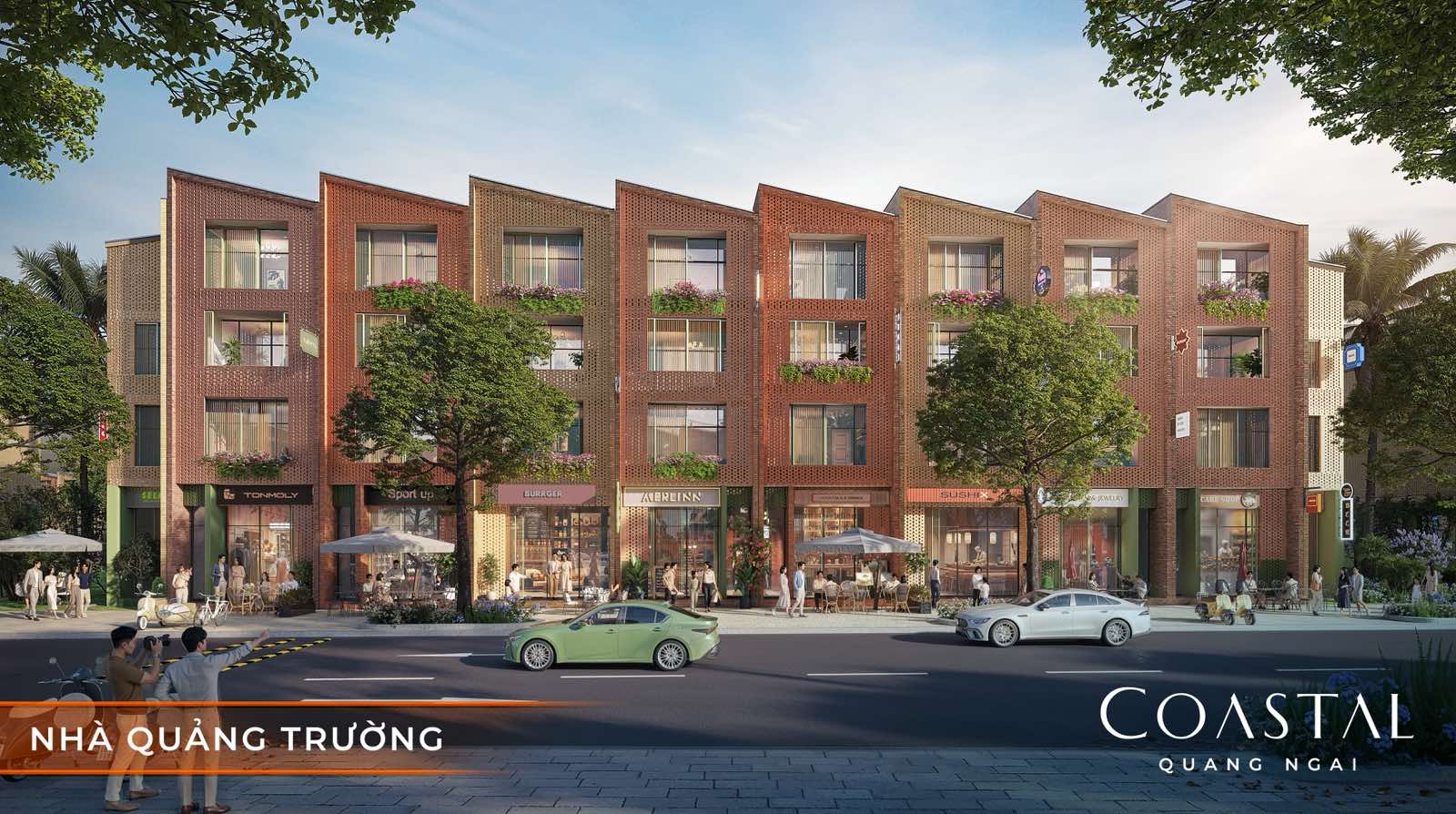 Nhà quảng trường - một trong những loại sản phẩm thấp tầng tại Coastal Quảng Ngãi