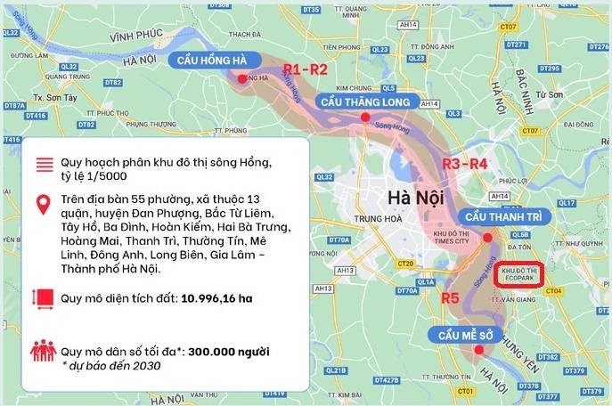 quy hoạch phân khu đô thị sông Hồng
