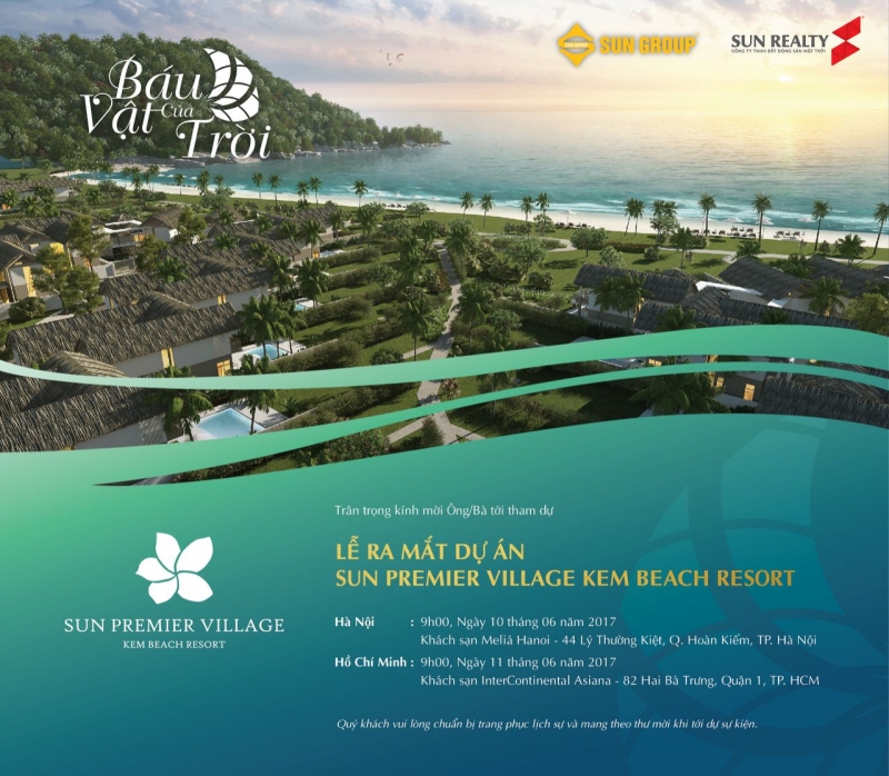 Thư mời tham dự Lễ ra mắt dự án Sun Premier Village Kem Beach Resort Thư điện tử này thay cho giấy mời tham dự của Titan Group