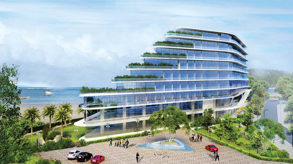 Seashells Phu Quoc Hotel & Spa mang hình dáng một con thuyền vươn thẳng ra đại dương bao la