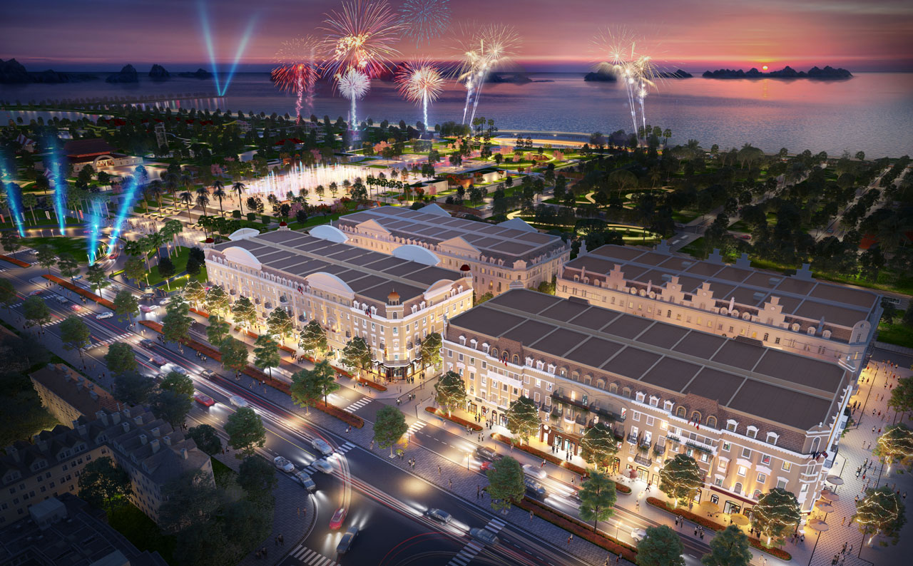 Shophouse Europe sở hữu tiềm năng kinh doanh đắt giá nhờ vị trí kế cận quảng trường Sun Carnival Plaza