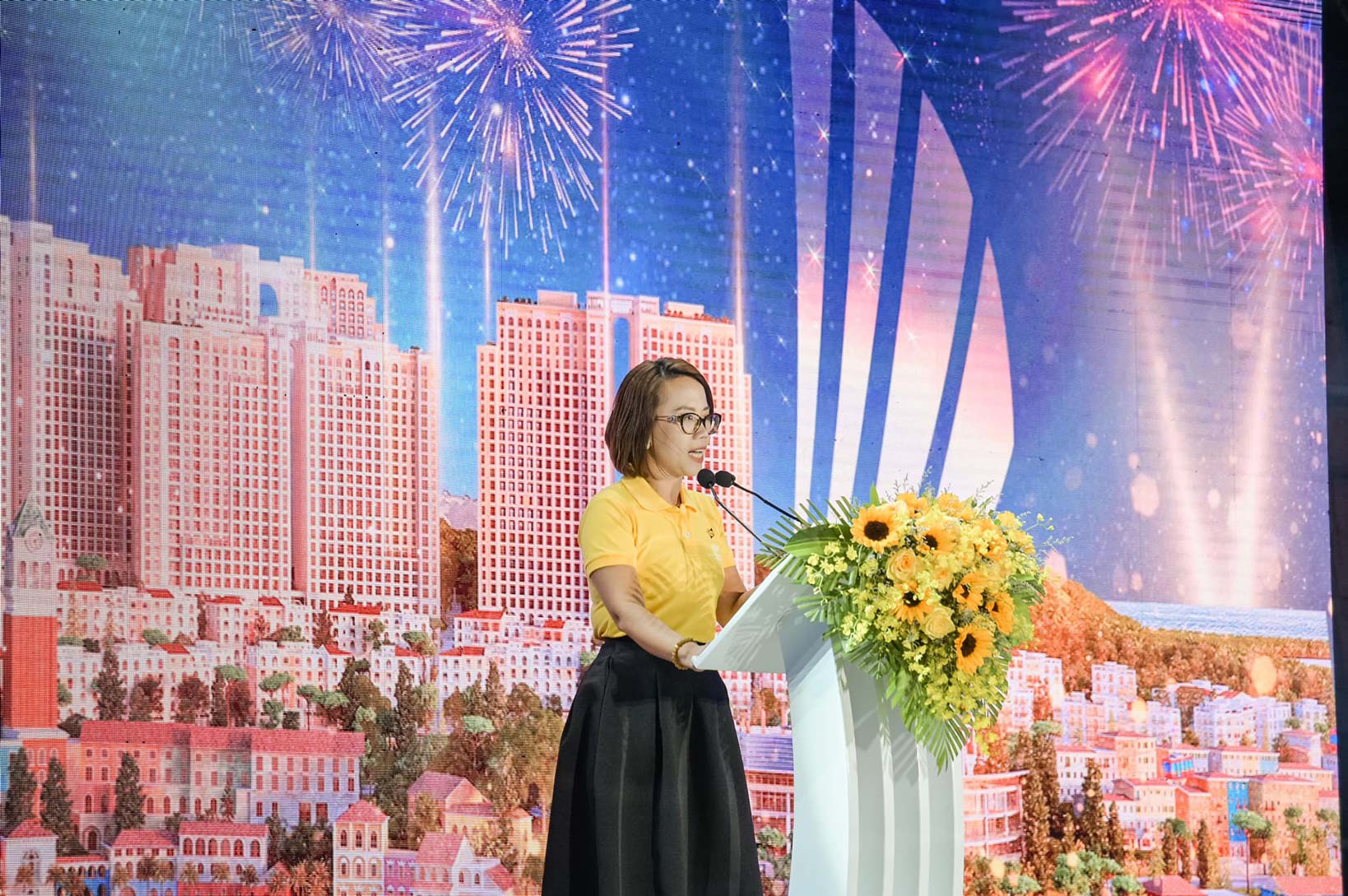 đại diện Tập đoàn Sun Group - bà Nguyễn Ngọc Thúy Linh chia sẻ chiến lược thay đổi diện mạo Nam Phú quốc bền bỉ trong suốt 5 năm qua