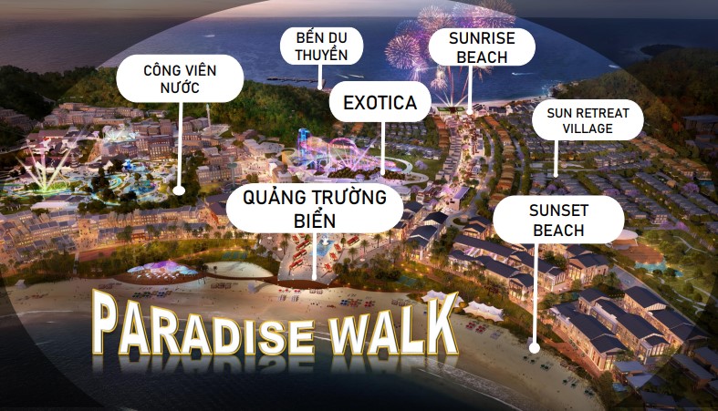 Trục đại lộ quảng trường Paradise Walk 8000 m2