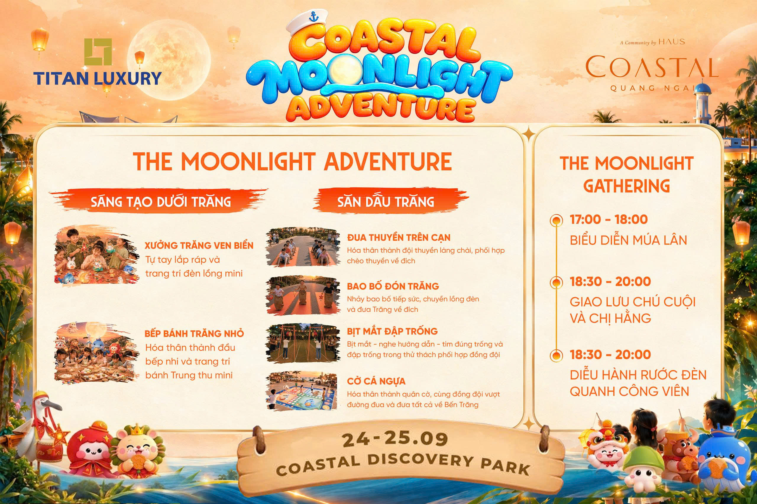 Mỗi trò chơi tại Coastal Moonlight Adventure đều tạo cơ hội để các bạn nhỏ tận hưởng niềm vui cùng bạn bè