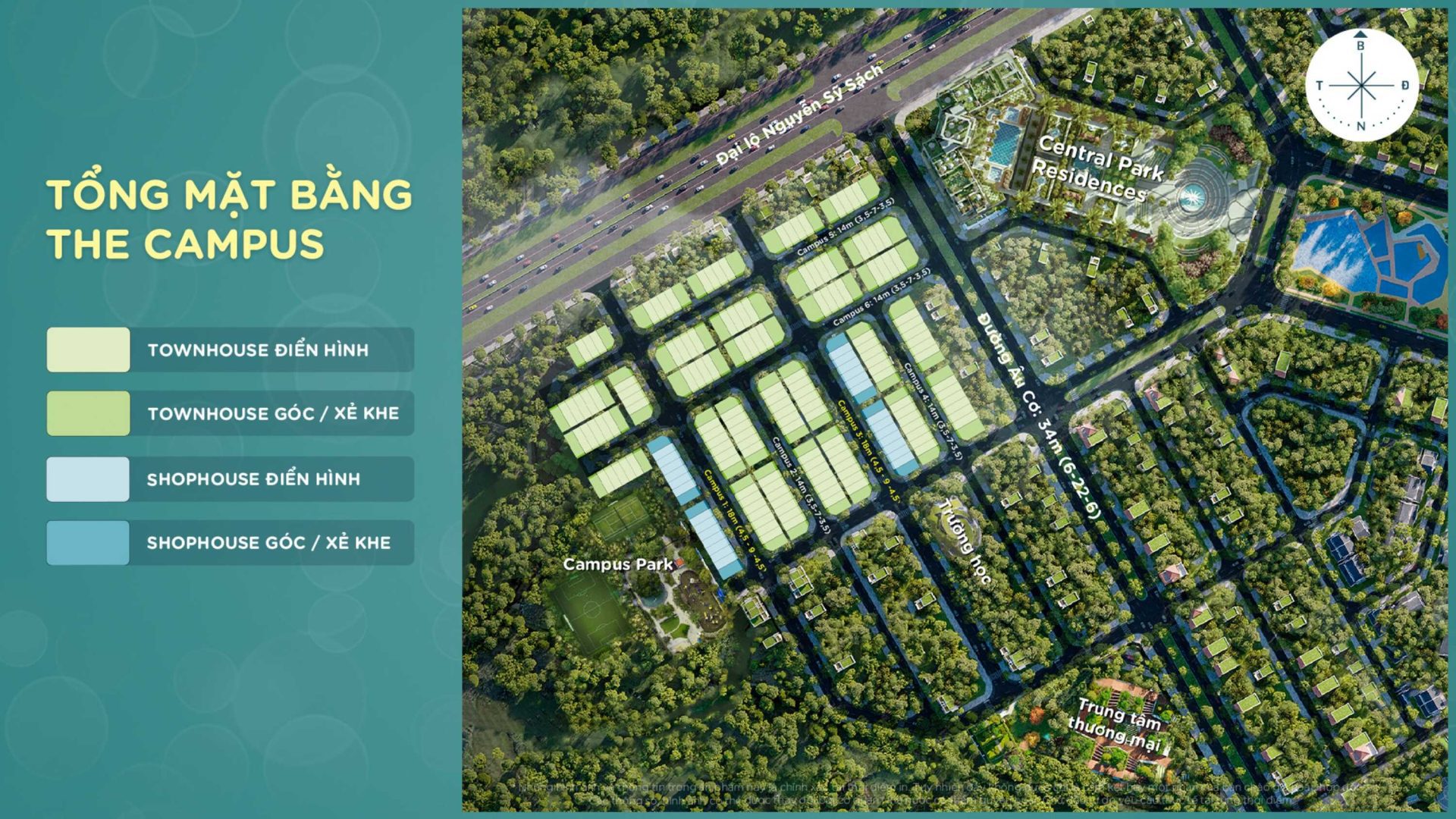 Mặt bằng và Layout phân khu The Campus có ưu điểm gì?