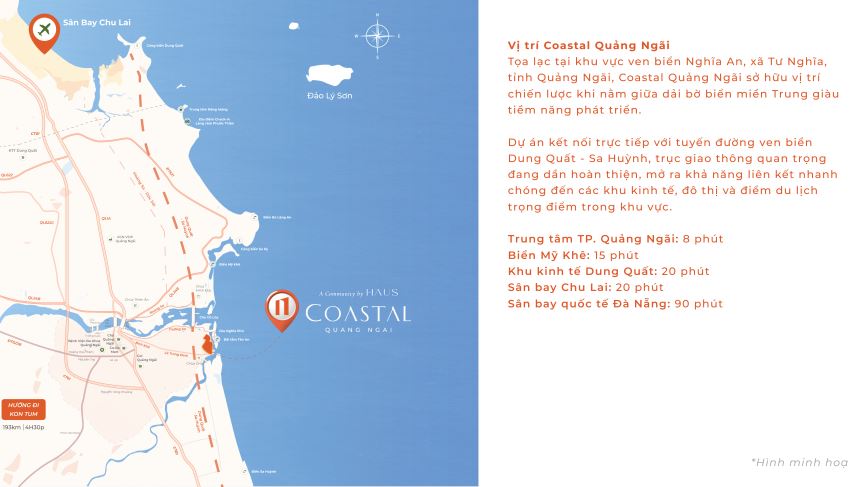 Coastal Quảng Ngãi được quy hoạch như một cộng đồng sống cân bằng giữa thiên nhiên và đô thị