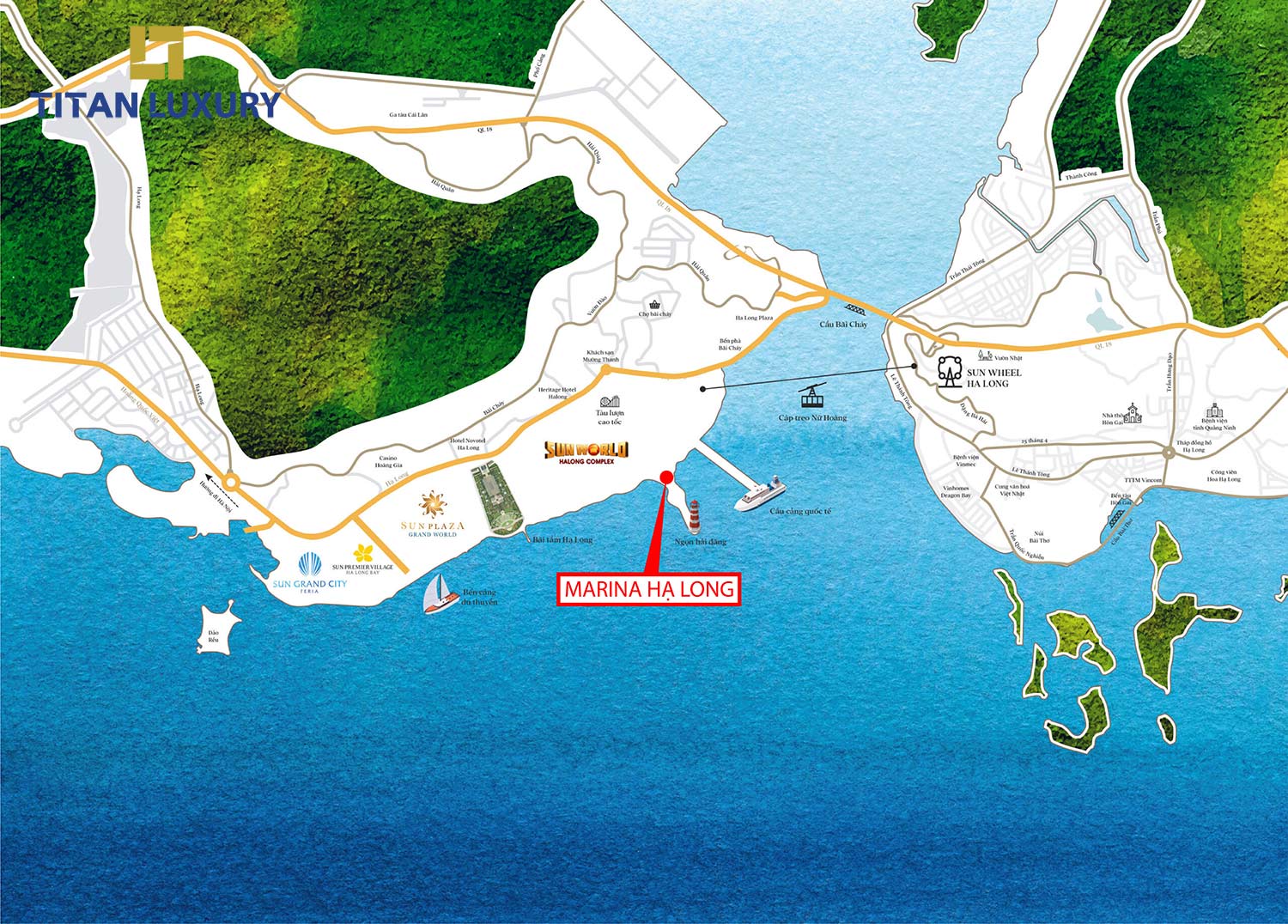 vị trí dự án Sun Grand Marina Hạ Long