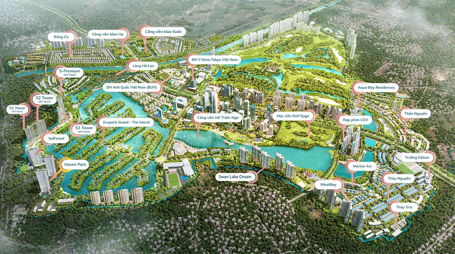 vị trí chung cư Swan Lake Onsen Ecopark