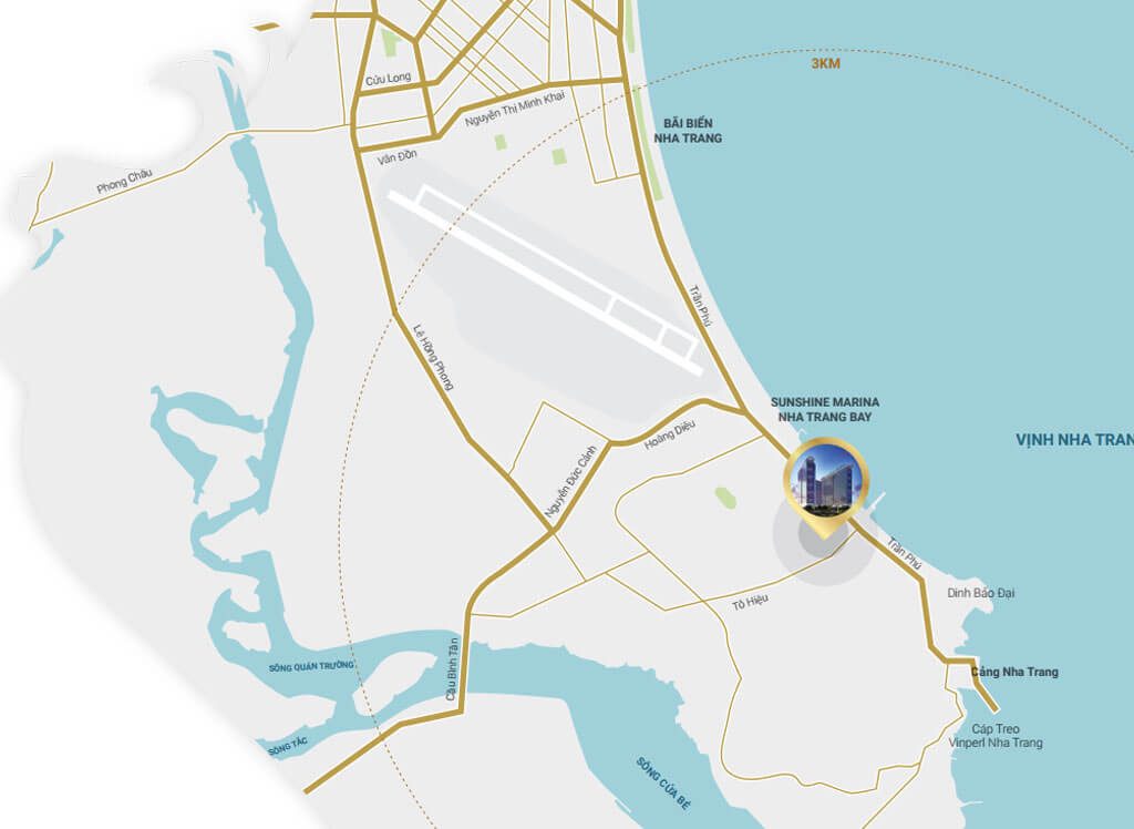 vị trí dự án Sunshine Marina Nha Trang Bay